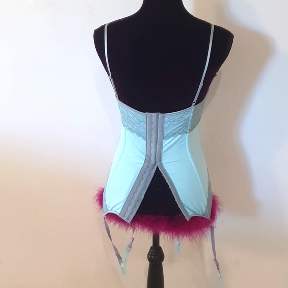 NEW Coquette Size M (approx 12) Misty Light Blue Bustier - Picture 5 of 9